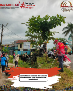 Bapperida Kabupaten Kotawaringin Timur Laksanakan Gotong Royong dalam Rangka Peringatan HUT ke-80 Republik Indonesia